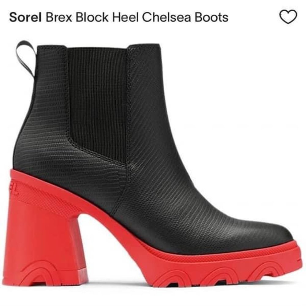 Sorel Brex Block Heel Chelsea Boots NWT